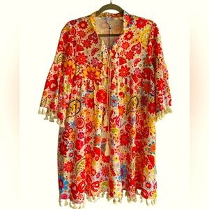 Colorful Floral Paisley Tunic Collection by Cezele Size S